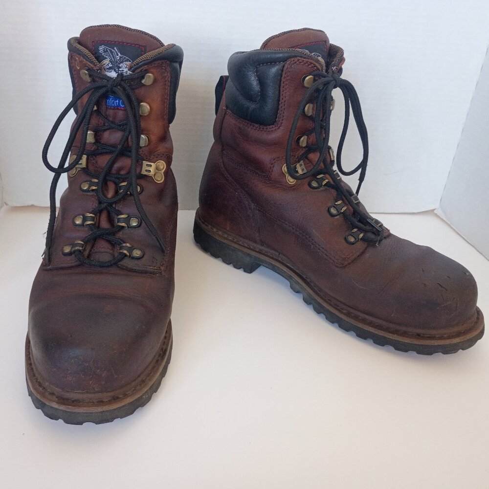 GEORGIA BOOT Men's Sz 11W 8" Work Boot G8315, Steel Toe, Briar Brown Leather